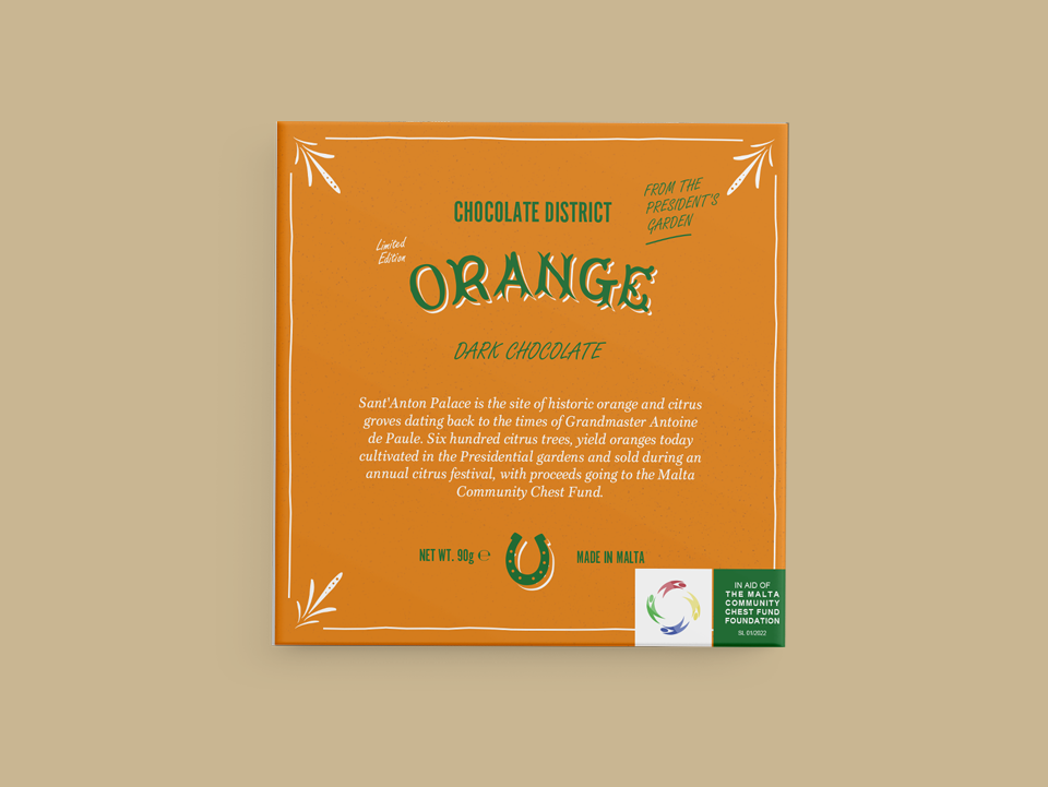 'Sant'Anton's' orange dark chocolate bar (mccff), 90gr.