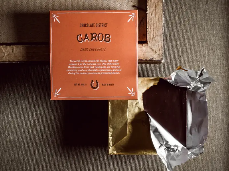 Carob dark chocolate bar, 90gr.