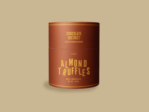 milk chocolate covered almond truffles, 140gr.
